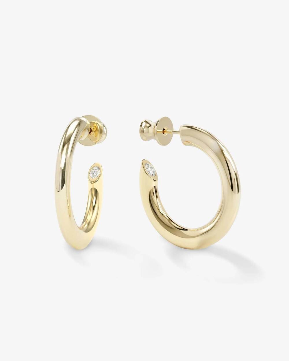 NEW MELINDA MARIA women's beacon hoops earrings in gold